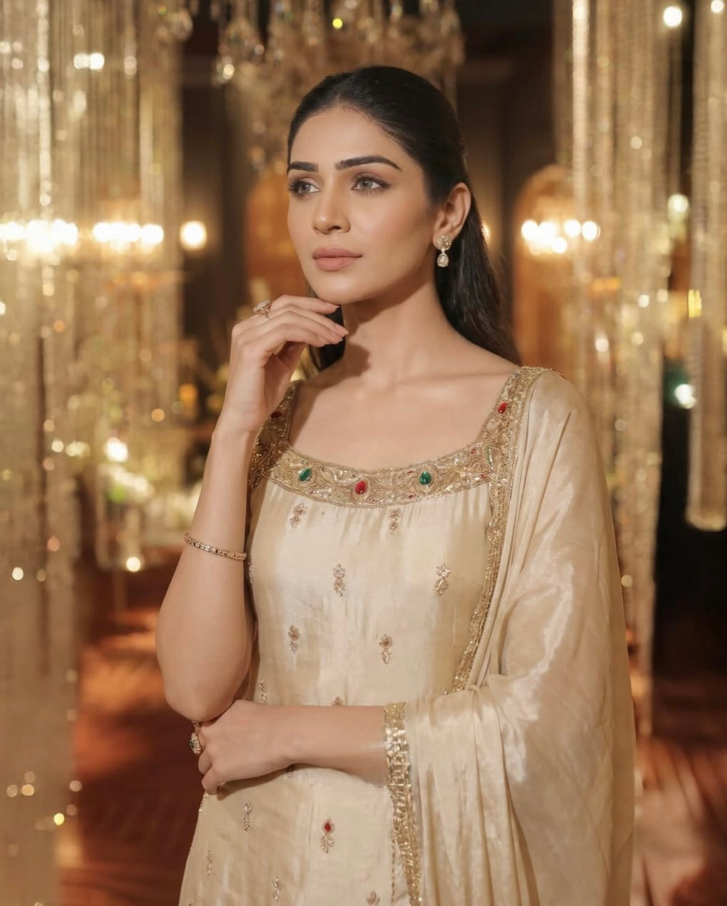 Ivory Heritage Sharara Set