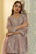 Mauve Pearl Embroidered Farshi Suit