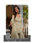 Ivory Heritage Embroidered Sharara Set