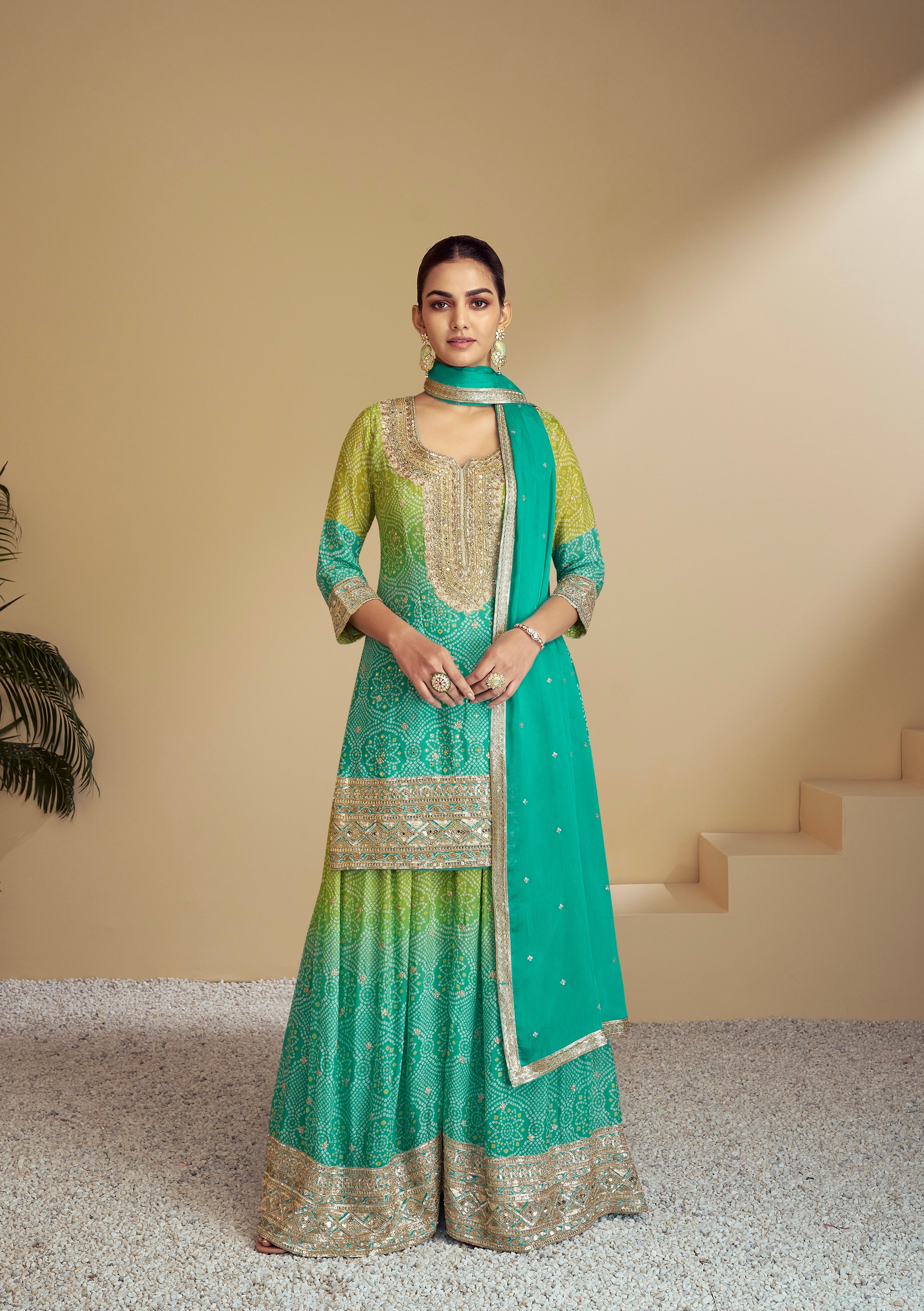 Mehreen Bandhej Elegance Set