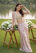 Pearl Blush Draped Set