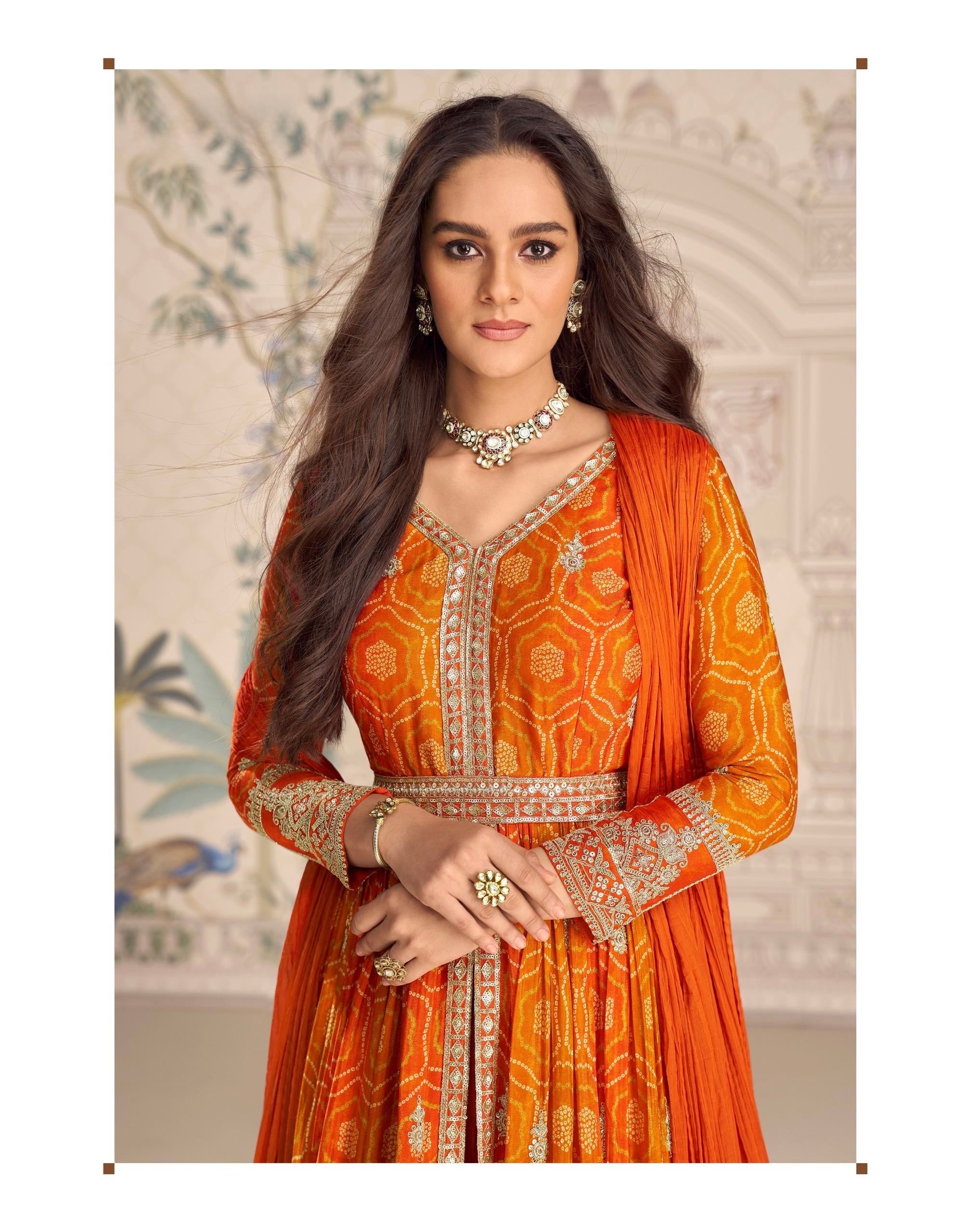 Zariya Bandhani Royale Anarkali Set